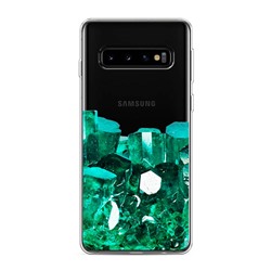 Силиконовый чехол Зеленый минерал на Samsung Galaxy S10
