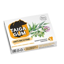 Смолка Taiga Gum ANTI-NICOTINE (против курения) девясил, мята, эвкалипт, чабрец 5 смолок