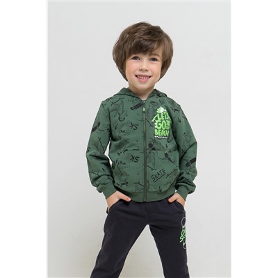 Куртка для мальчика Crockid К 301286 лесной мох, крокодилы к1261