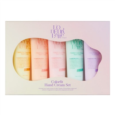 LODEURLETTE Набор увлажняющих кремов для рук / In England Colorfit Hand Cream Set, 50 мл x 5
