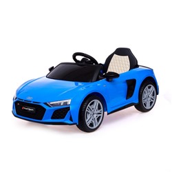 Электромобиль AUDI R8 SPYDER, EVA колеса, кожаное сидение, цвет синий 7167091