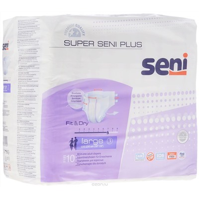 ПОДГУЗНИКИ SUPER SENI PLUS AIR р. L N10