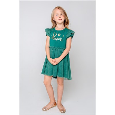 Платье для девочки Crockid К 5704 темно-зеленый