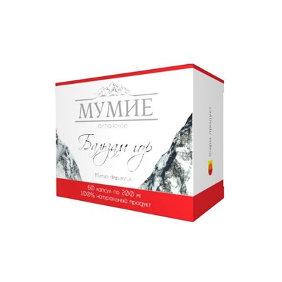 Мумие "Бальзам гор", капсулы, 200 мг., 60 шт., Фарм-Продукт