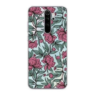 Силиконовый чехол Бутоны пионов и клематис на Xiaomi Redmi Note 8 Pro