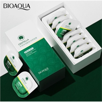 55%SALE!BIOAQUA Очищающая пудинг - маска для лица с экстрактом центеллы. 1 шт * 7,5 гр.