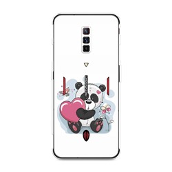 Силиконовый чехол Панда с сердечком 2 на ZTE Nubia Red Magic 6