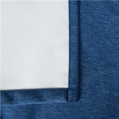 Портьеры негорючие "Эклипсо", синий, 145*280 см  (bl-100899)