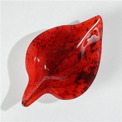 Соусник Доляна «Лист», 80 мл, цвет красный