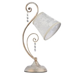 Настольная лампа Lorette 1x40W E14 белое золото 15x27,3x45,4см