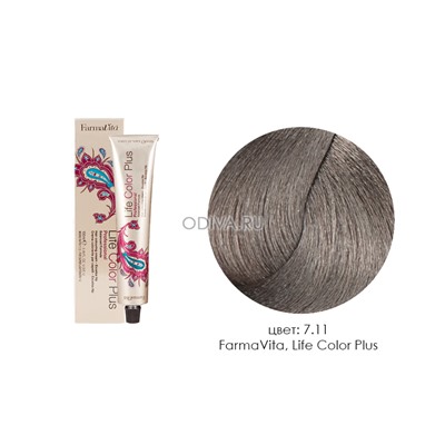 FarmaVita, Life Color Plus - крем-краска для волос (7.11 Интенсивный пепельный блондин )