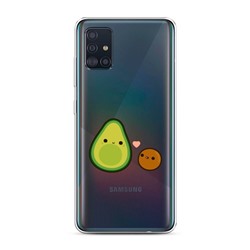 Силиконовый чехол Авокадо и ядрышко на Samsung Galaxy A51