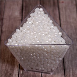 Сахарные шарики белые перламутровые 4 мм, 50 гр
