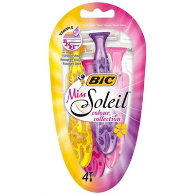 Bic Soleil Miss станок однор.(4шт на блистере) ТРИ ЛЕЗВИЯ