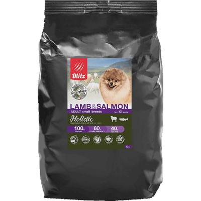 Сухой корм Blitz Lamb&Salmon Grain Free для собак, беззерновой, ягненок/лосось, 12 кг