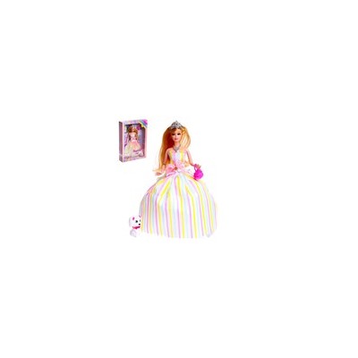 Кукла модель шарнирная "Лиза" в платье, с аксессуарами, МИКС 7023875