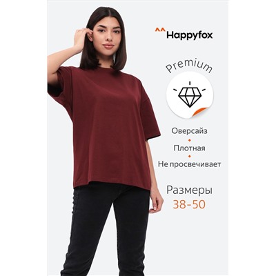 Женская футболка оверсайз Happyfox