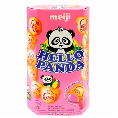 Печенье Hello Panda Strawberry Meiji, Индонезия, 45г Акция