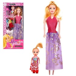 Кукла-модель «Рита» с малышкой, с набором платьев, МИКС 5099604