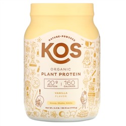 KOS, органический растительный протеин, со вкусом ванили, 1110 г (2,4 фунта)
