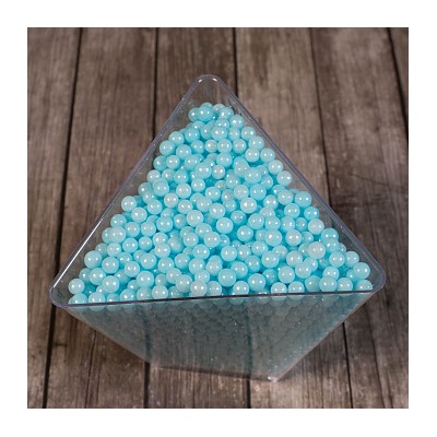 Сахарные шарики голубые перламутровые 4 мм New, 50 гр