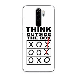 Силиконовый чехол Think outside the box на Xiaomi Redmi Note 8 Pro