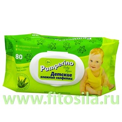 Салфетки влажные "Pamperino" детские с экстрактом алоэ вера, № 80