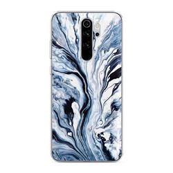 Силиконовый чехол Голубой минерал мрамор на Xiaomi Redmi Note 8 Pro