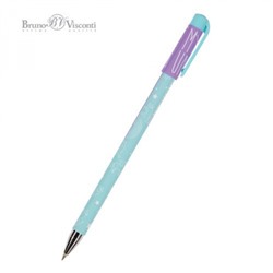 Ручка шариковая 0.5 мм "HappyWrite. Зефирные животные. Единорог и радуга" синяя 20-0215/54 Bruno Visconti