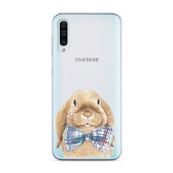 Силиконовый чехол Заяц в бабочке на Samsung Galaxy A50