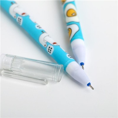 Ручка гелевая пиши-стирай «Гуси» МИКС, синяя паста, 0,5 мм цена за 1 шт