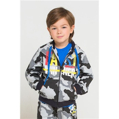 Куртка для мальчика Crockid К 300576 серый, камуфляж к1237