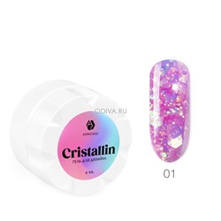 Adricoco, гель для дизайна ногтей "Cristallin" (№01), 6 мл