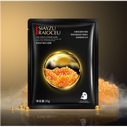Тканевая маска для лица с золотом и черной икрой Siayzu Raioceu 24k Gold Caviar Mask