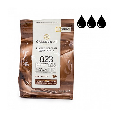 Шоколад Callebaut молочный 33,6% 2,5 кг (823-RT-U71)