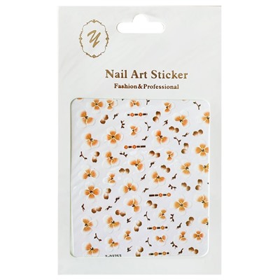 Nail Art Sticker, 2D стикер Z-D3753 (оранжевый)