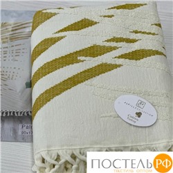 PL045/M01 Пляжное полотенце пештемаль 100% хлопок Palmiye желтый (90*170)