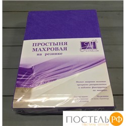 ПМР-ФА-180(180) Фиолетовая Астра простыня махровая на резинке 180х200+20