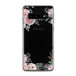 Силиконовый чехол Нежные розы акварель на Samsung Galaxy S10