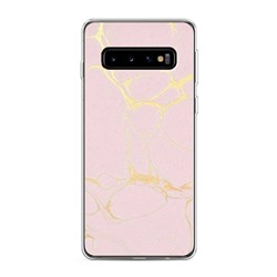 Силиконовый чехол Розовый паттерн с прожилками на Samsung Galaxy S10