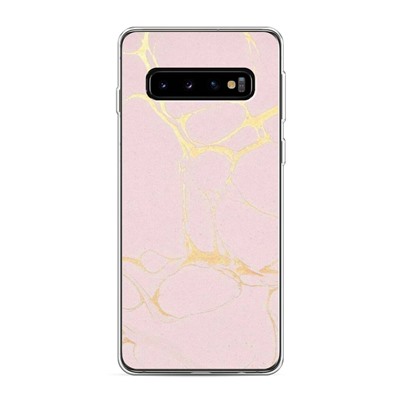 Силиконовый чехол Розовый паттерн с прожилками на Samsung Galaxy S10