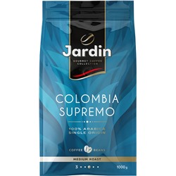 Жардин. Colombia Supremo (зерновой) 1 кг. мягкая упаковка