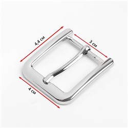 Пряжка для ремня, 4 × 4,4 см, 30 мм, цвет серебряный
