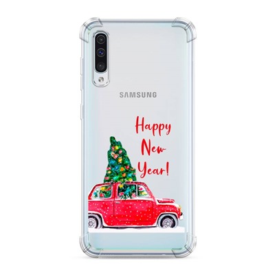 Противоударный силиконовый чехол Happy New Year на Samsung Galaxy A50