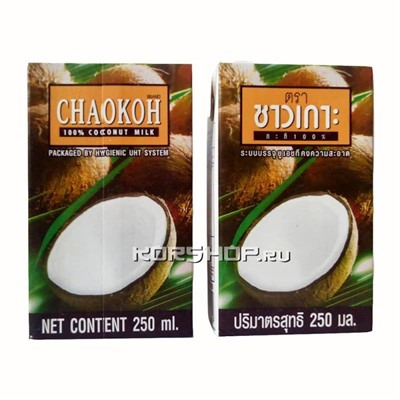 Кокосовое молоко ChaoKoh (жирность 70%), Таиланд 250 мл