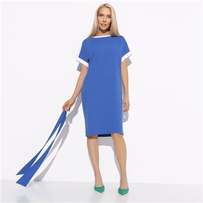 Платье Открытые границы (blue, с поясом)