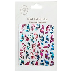 Nail Art Sticker, 2D стикер Z-D4310 (металлик, серебро)