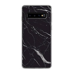 Силиконовый чехол Черный минерал на Samsung Galaxy S10