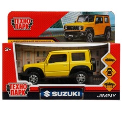 Машина металл SUZUKI JIMNY 11,5 см, двери, багаж, инерц, желтый, кор. Технопарк