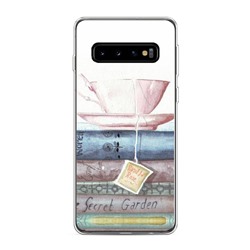 Силиконовый чехол Книжное чаепитие на Samsung Galaxy S10